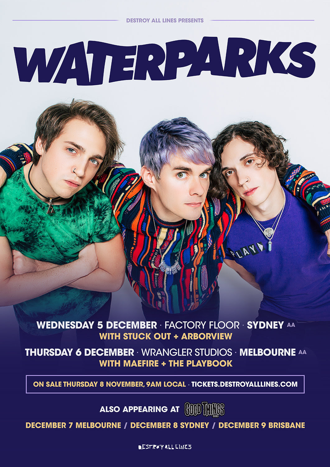 TOUR GOOD THINGS Festival Announce WATERPARKS Sideshows » Metal Wani